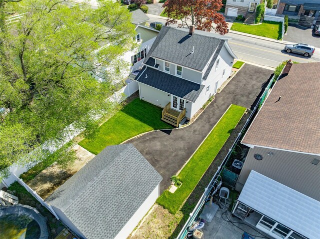 aerial view of residential area