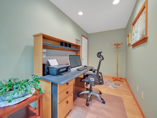229 Eldred Yulan Rd, Eldred, NY 12792 - office space with light wood-style flooring, recessed lighting, and baseboards