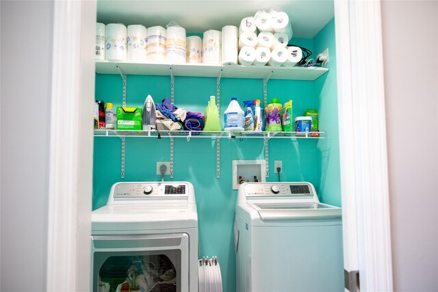 laundry area with washer and clothes dryer