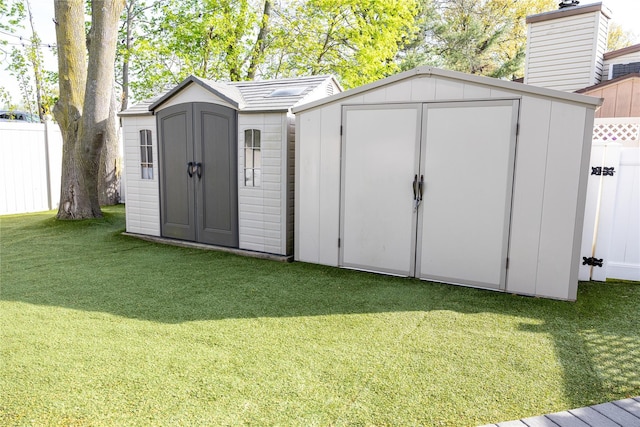 view of shed