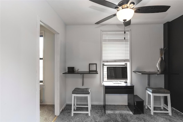 58-03 Calloway St Unit 3Nn, Corona, NY 11368 - office featuring a ceiling fan, carpet, and baseboards