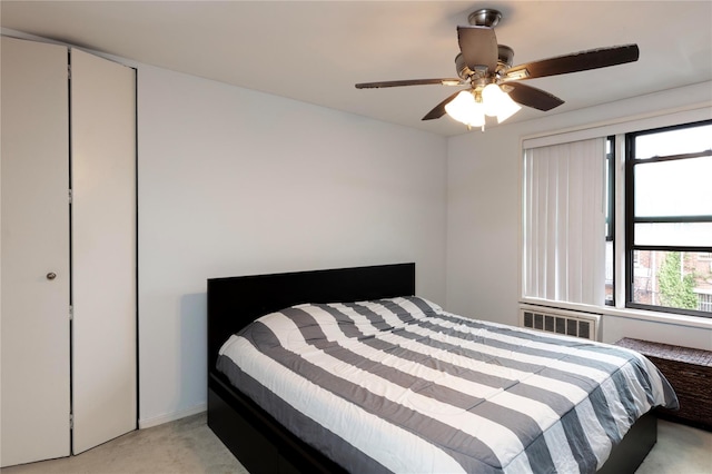58-03 Calloway St Unit 3Nn, Corona, NY 11368 - bedroom featuring multiple windows, light colored carpet, and a ceiling fan