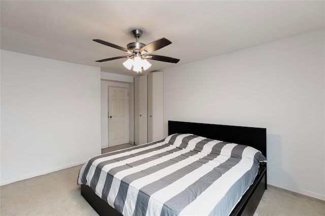 58-03 Calloway St Unit 3Nn, Corona, NY 11368 - bedroom featuring light carpet, ceiling fan, and baseboards