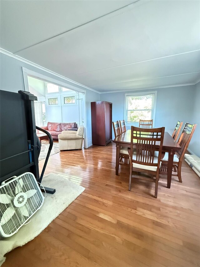 37 New Ave, Yonkers, NY 10704 - dining area featuring light wood-type flooring and ornamental molding
