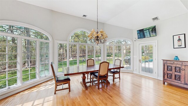 406 Duck Pond, Locust Valley, NY 11560 - sunroom with a chandelier, vaulted ceiling, and french doors