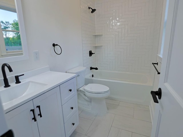 57 S Searsville Rd, Montgomery, NY 12549 - bathroom with vanity, toilet, and shower / washtub combination