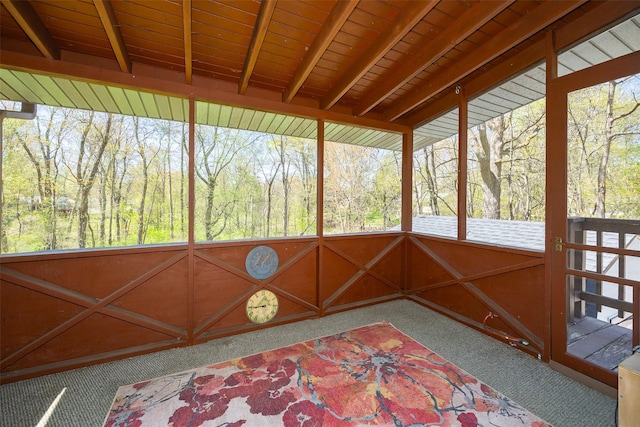 view of sunroom