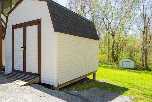 view of shed