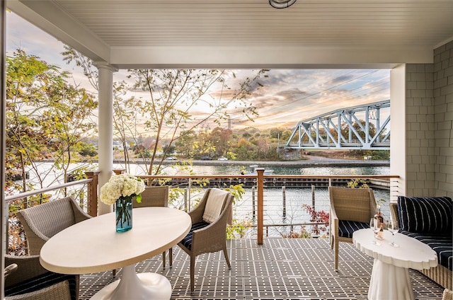 67 Old Boathouse Ln N, Hampton Bays, NY 11946 - balcony featuring a water view