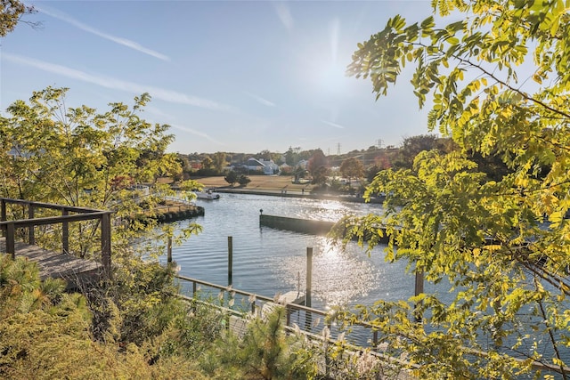 67 Old Boathouse Ln N, Hampton Bays, NY 11946 - water view featuring a dock