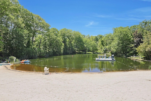 7 Southminster Dr, White Plains, NY 10604 - water view featuring a forest and a floating dock