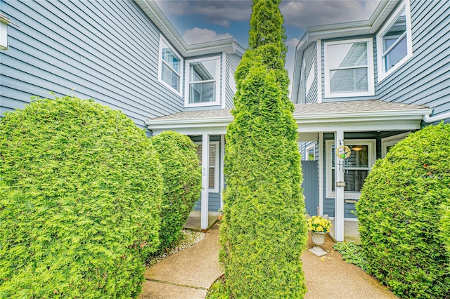 812 Birchwood Park Dr, Middle Island, NY 11953 - entrance to property featuring roof with shingles