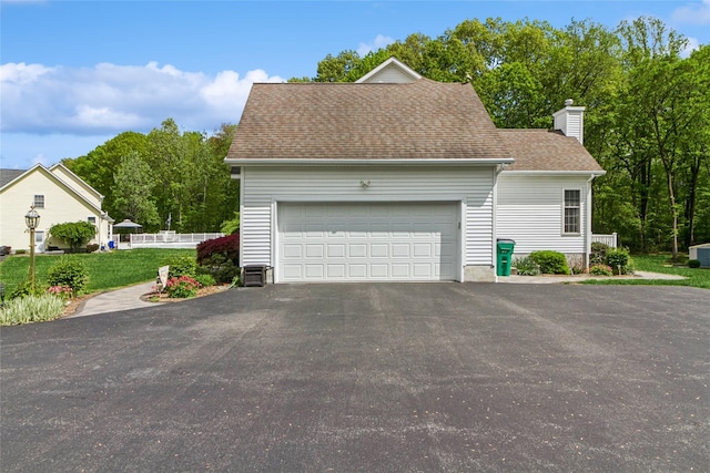 garage with driveway