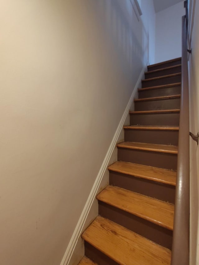view of stairway