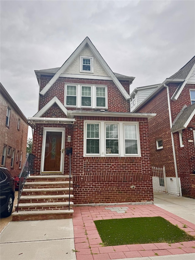 19-11 147th St, Flushing, NY 11357 - view of front of property with brick siding and entry steps