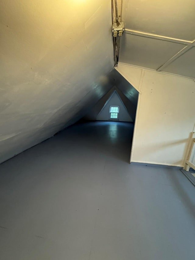 19-11 147th St, Flushing, NY 11357 - bonus room with finished concrete floors and vaulted ceiling