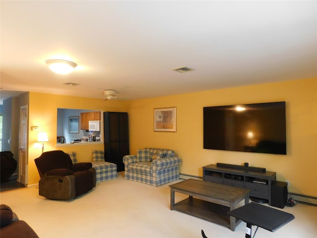 42 Touchstone Way, Millwood, NY 10546 - carpeted living room with a ceiling fan