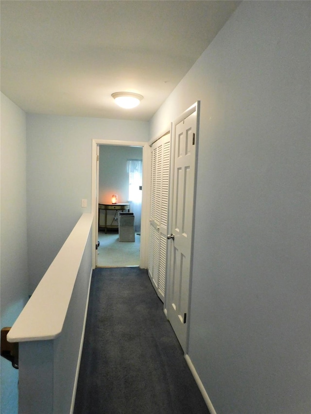 42 Touchstone Way, Millwood, NY 10546 - hallway with dark colored carpet and baseboards