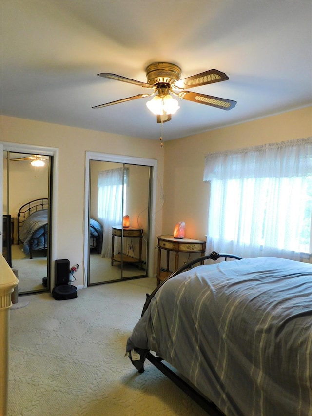 42 Touchstone Way, Millwood, NY 10546 - bedroom featuring multiple windows, carpet flooring, ceiling fan, and two closets