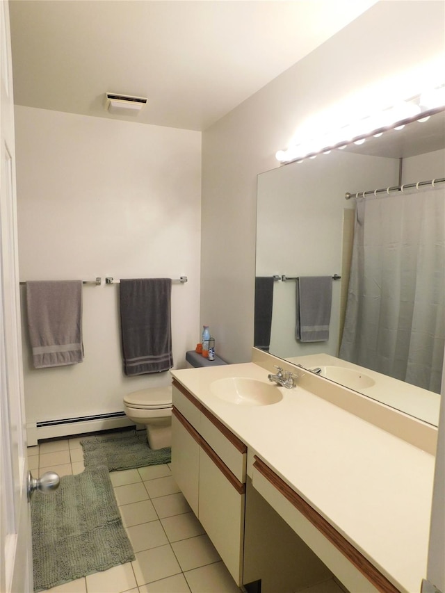 42 Touchstone Way, Millwood, NY 10546 - bathroom with a baseboard radiator, tile patterned flooring, and vanity