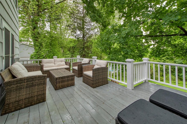 3 Kitchel Rd, Mount Kisco, NY 10549 - wooden deck with an outdoor living space