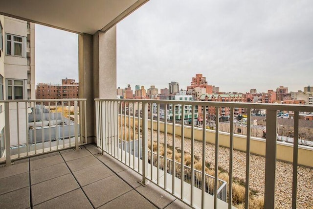 balcony with a city view