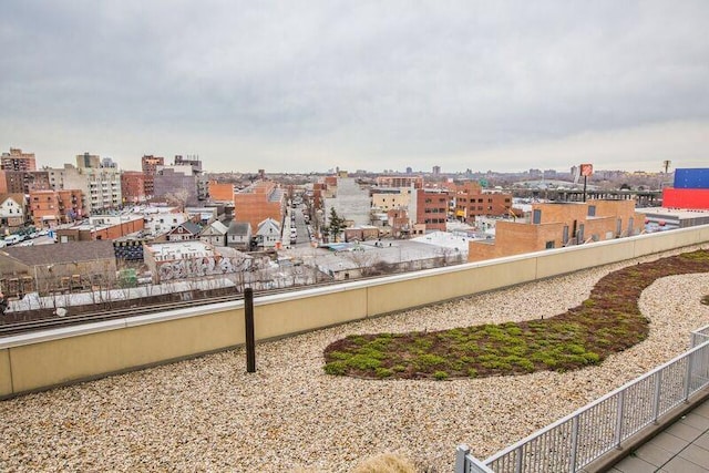 balcony featuring a view of city