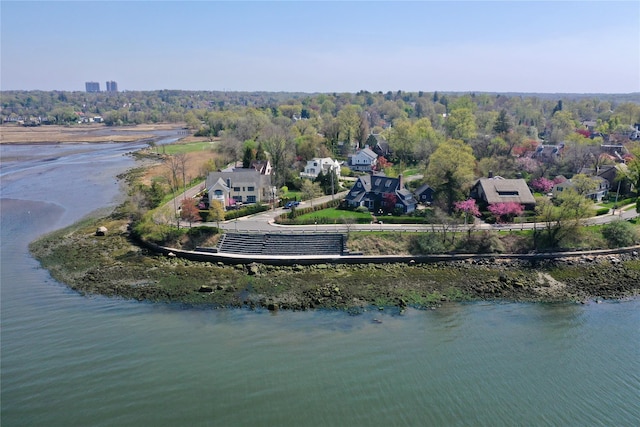 drone / aerial view of a nearby body of water