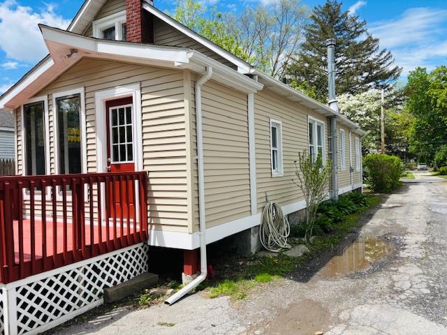 1358 Rte 44, Pleasant Valley, NY 12569 - view of home's exterior with a deck and a chimney
