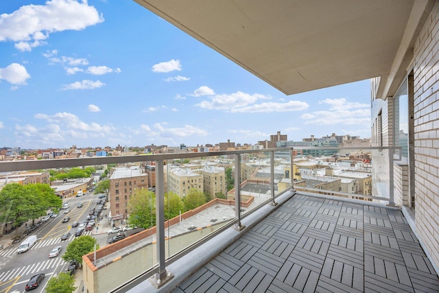 balcony with a view of city