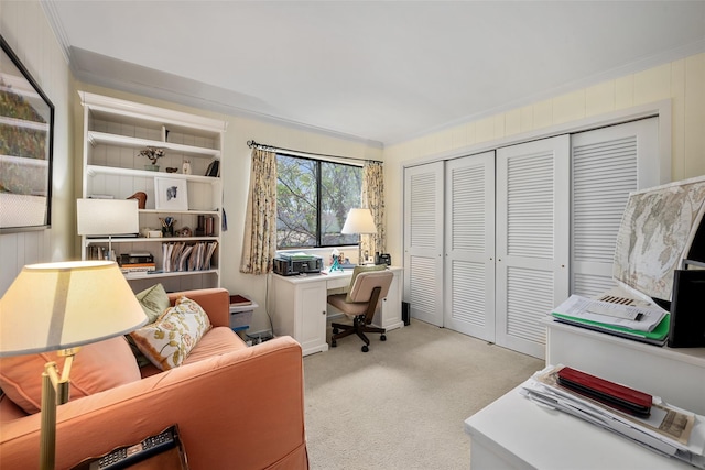 41 Heritage Hills Dr Unit A, Somers, NY 10589 - home office with carpet flooring and ornamental molding