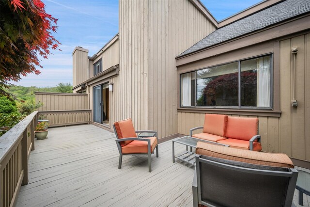 41 Heritage Hills Dr Unit A, Somers, NY 10589 - wooden deck featuring an outdoor living space