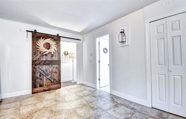 10 Butler Dr, Goshen, NY 10924 - entryway with a barn door and baseboards