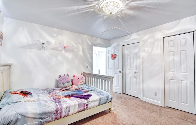 10 Butler Dr, Goshen, NY 10924 - carpeted bedroom with attic access and baseboards
