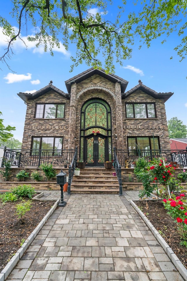 63-41 252nd St, Little Neck, NY 11362 - view of front facade featuring french doors