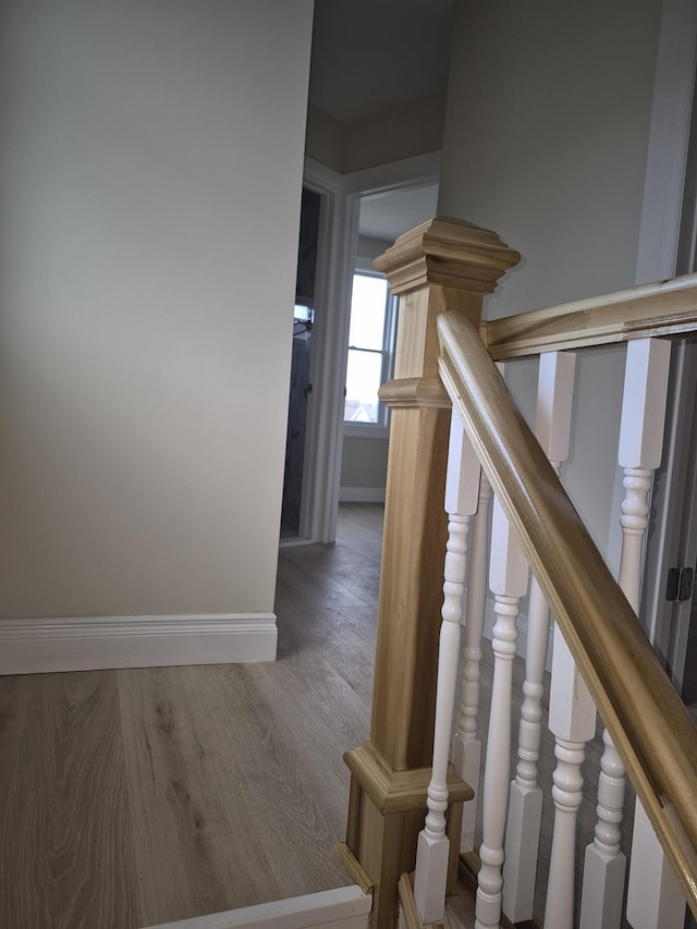 12702 97th Ave, Richmond Hill S, NY 11419 - staircase with baseboards and wood finished floors