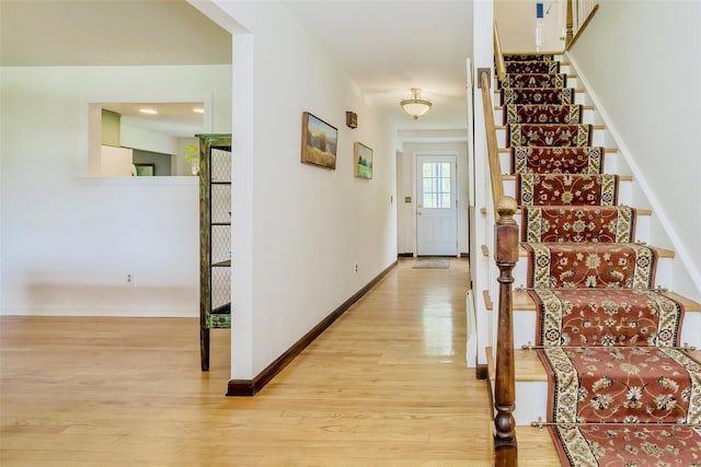 24 Overhill Ln, Warwick, NY 10990 - stairs with wood finished floors and baseboards
