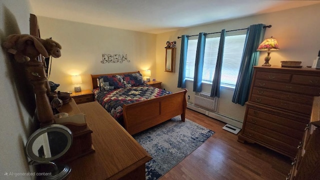 1115 Cherry Hill Dr, Poughkeepsie, NY 12603 - bedroom featuring wood finished floors and a baseboard radiator