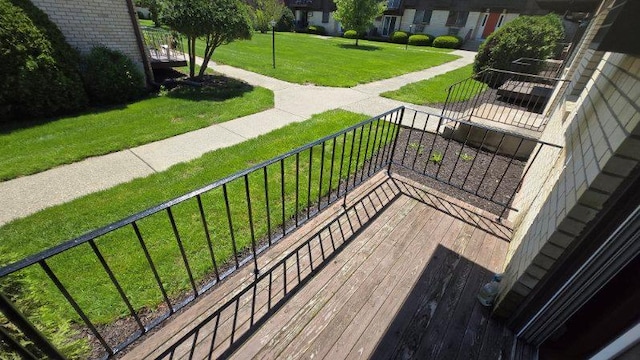 1115 Cherry Hill Dr, Poughkeepsie, NY 12603 - wooden terrace with a lawn