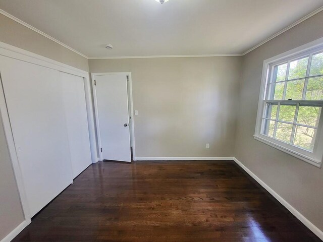 7 Randall Ter, Middletown, NY 10940 - unfurnished room with dark wood finished floors, ornamental molding, baseboards, and a smoke detector