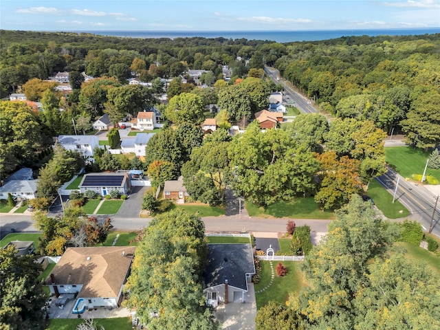 115 19th St, Wading River, NY 11792 - aerial overview of property's location featuring a forest and nearby suburban area