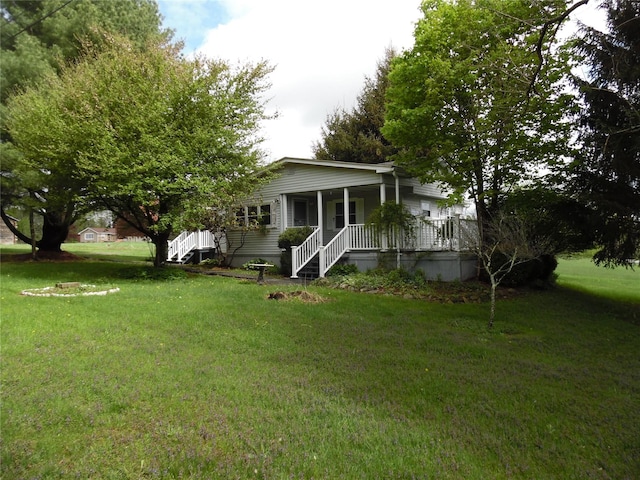 8 Crumley Van Vactor Rd, Ferndale, NY 12734 - view of grassy yard featuring covered porch