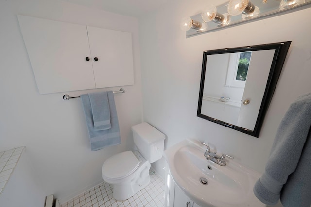 27 Columbus Ave, Kings Park, NY 11754 - half bath with vanity and tile patterned flooring