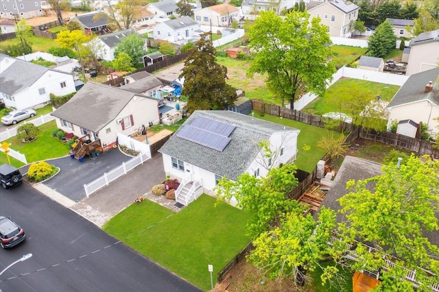 aerial view of residential area
