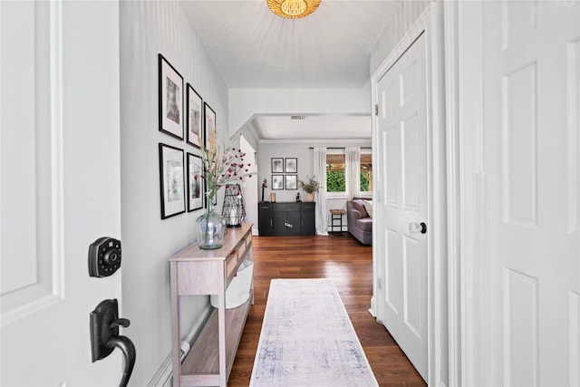 8 Vera Ct, West Islip, NY 11795 - corridor featuring dark wood-type flooring