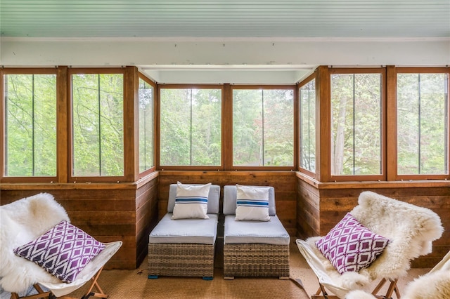 125 Hawkes Ave, Ossining, NY 10562 - sunroom / solarium featuring healthy amount of natural light and wooden walls