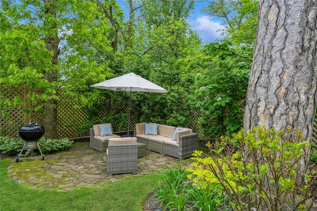 125 Hawkes Ave, Ossining, NY 10562 - view of yard with an outdoor living space and a patio