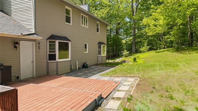 50 Maple Wood Dr, Brewster, NY 10509 - wooden terrace with a lawn