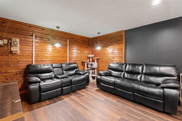 50 Maple Wood Dr, Brewster, NY 10509 - living room featuring wood finished floors and wood walls