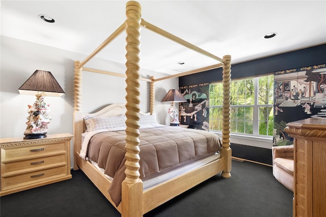 58 Roundtop Rd, Yonkers, NY 10710 - bedroom featuring dark carpet and recessed lighting